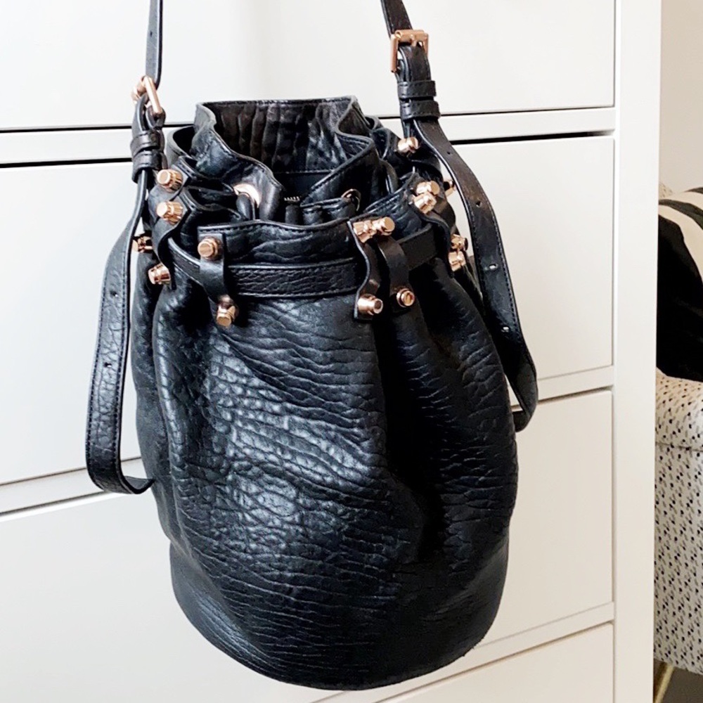 Alexander Wang Diego Bucket Bag w/ Rose Gold